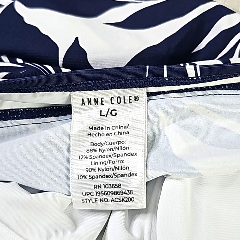 Anne Cole Tankinin Underwire Blue Elegant Wear Vacation Summer Resorwear - Picture 8 of 16